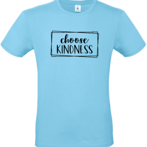 Tshirt lichtblauw choose kindness