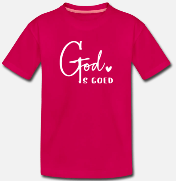 kind tshirt roze God is goed